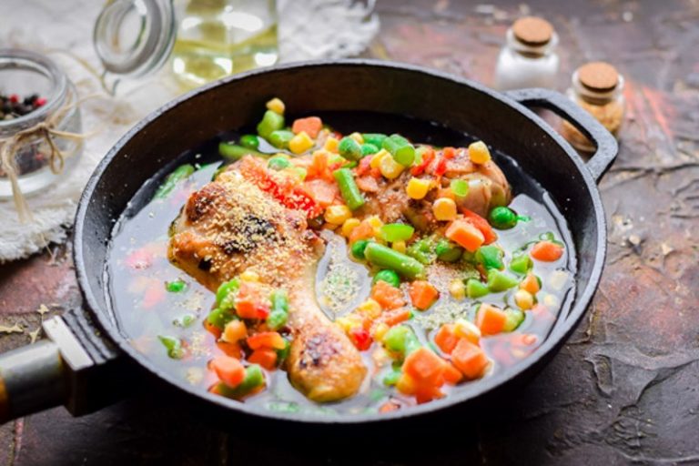 Курячі гомілки з рисом і овочами - класичний рецепт з покроковими фото 8 1 112