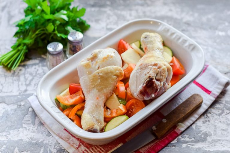 Курячі гомілки з овочами в духовці - дуже простий рецепт з покроковими фото 12 1 113