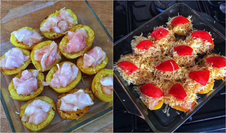 Картопля фарширована з курячим філе