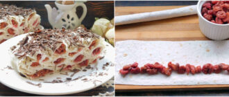 Торт з вишнею з лаваша БЕЗ випічки