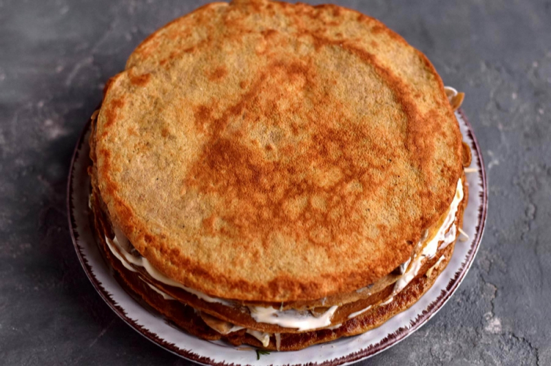 pechenochnyj tort s gribami i syrom b289a90