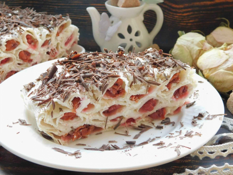 tort s vishnej iz lavasha d469c38