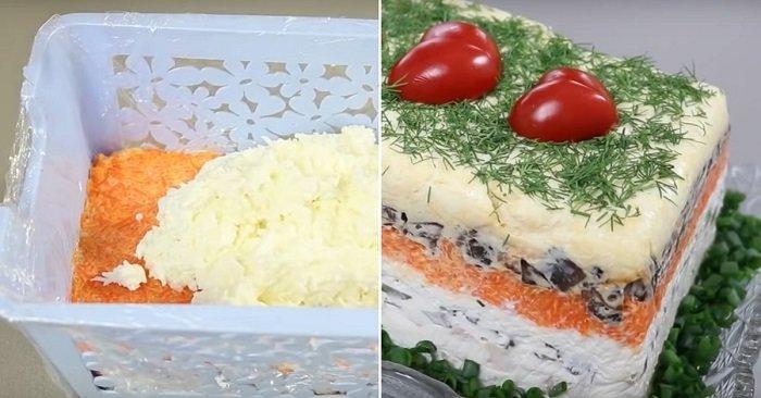 Салат «Король столу»: як тільки гості бачать його, шумно просять передати таріль 45 a7e8cb3c2a39ded6460cef8b1289fe71