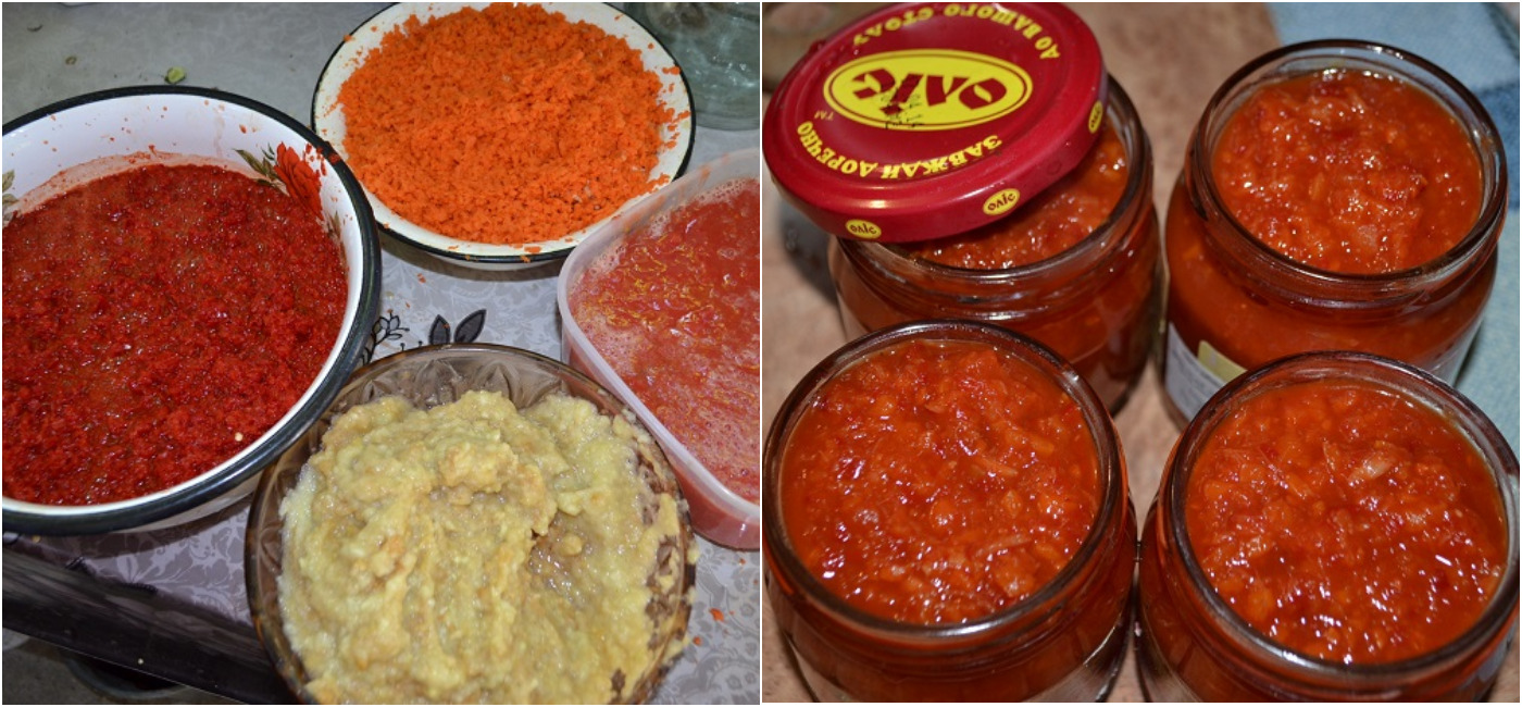Гостра аджика з хріном, помідорами, яблуками і часником на зиму - простий домашній рецепт з фото