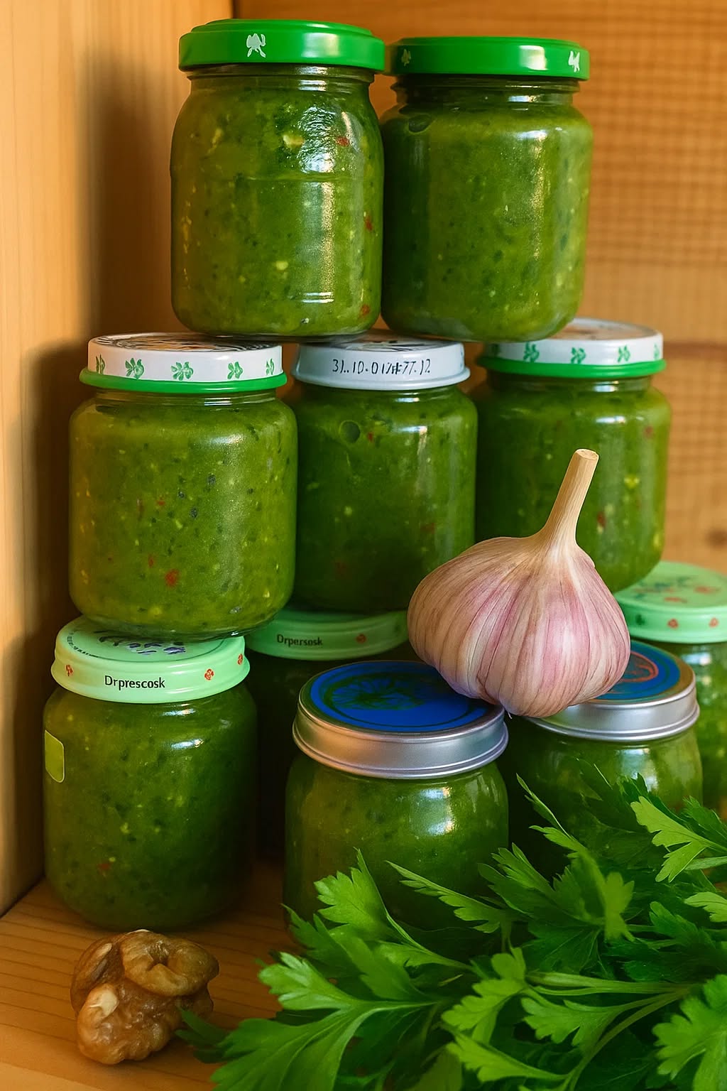 Цю корисну приправу роблю щороку! Аджика з петрушки без термічної обробки – смачно і просто