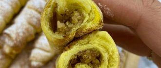 fb smetanne pechyvo z horihovoyu nachynkoyu prosta shvydka i byudzhetna vypichka do chayu yaku my prosto obozhnyuemo 104169