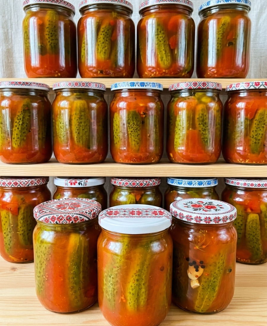 fb ohirky marynovani z tomatnoyu pastoyu duzhe smachni i hrumki klasnyy retsept na zymu 117989